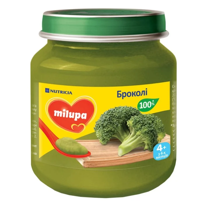 Дитяче пюре Milupa Броколі з 4 місяців 125 г (5900852030239)