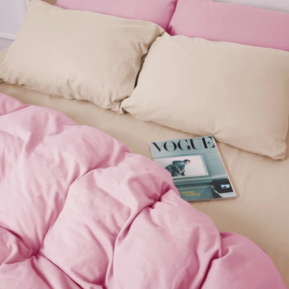 Постільна білизна MirSon 007-008 Milk/Pink Фланель 2 x 160 x 220 Сімейний Євро (2200009659959) — фото 4