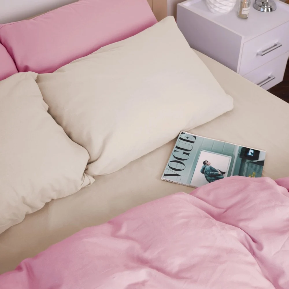 Постільна білизна MirSon 007-008 Milk/Pink Фланель 2 x 160 x 220 Сімейний Євро (2200009659959) — фото 6