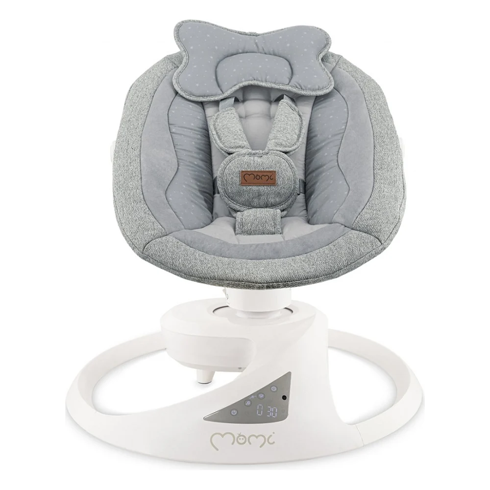 Крісло-гойдалка MoMi PEARL baby swing grey (BULE00040) — фото 3