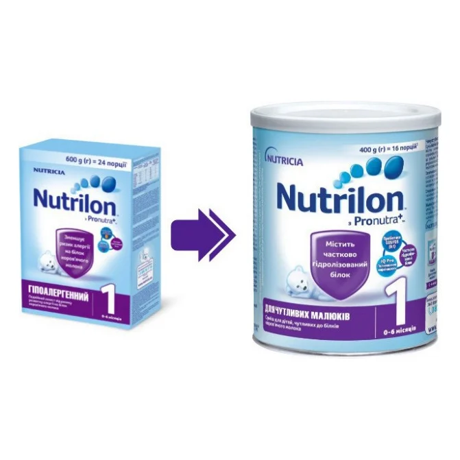 Дитяча суміш Nutrilon 1 Нутрілон для чутливих малюків 400 г (8718117612802) — фото 2