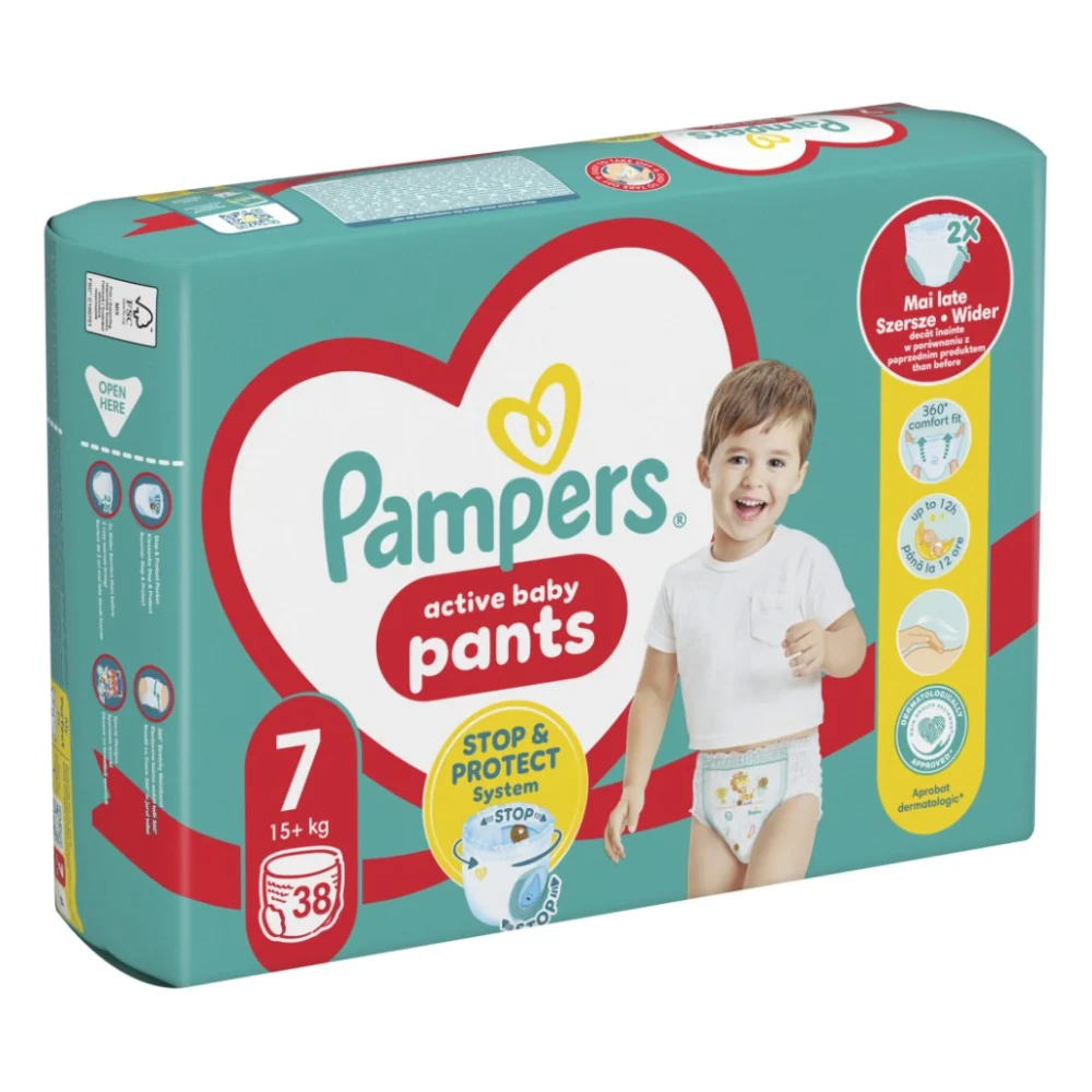 Підгузки Pampers трусики Pants Giant Plus Розмір 7 (15+ кг) 38 шт. (8006540069387) — фото 2