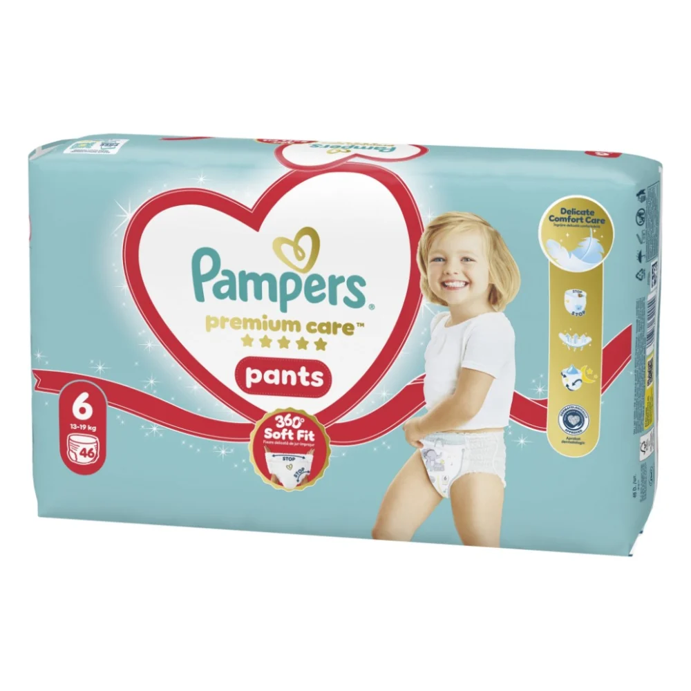 Підгузки Pampers Premium Care Pants Розмір 6 (13-18 кг) 46 шт (8006530320054) — фото 2