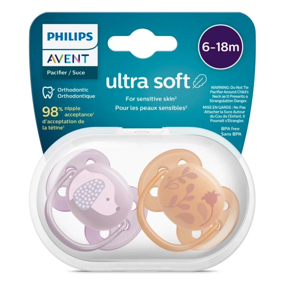 Пустушка Philips AVENT Ultra Soft ультрам'яка 6-18 міс 2 шт (SCF091/18) — фото 3