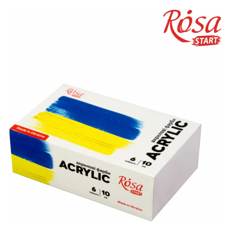 Акрилові фарби Rosa START Ukraine 6 x10 мл (4823098531050)
