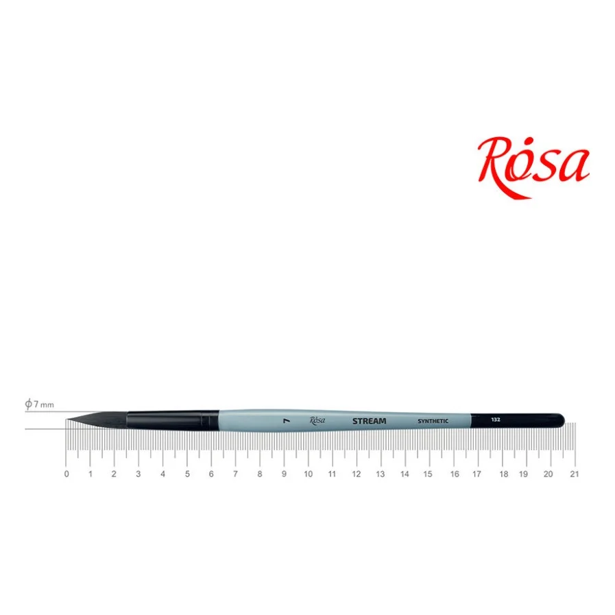 Пензлик для малювання Rosa Синтетика кругла, STREAM 132, № 7 (4823098517177)