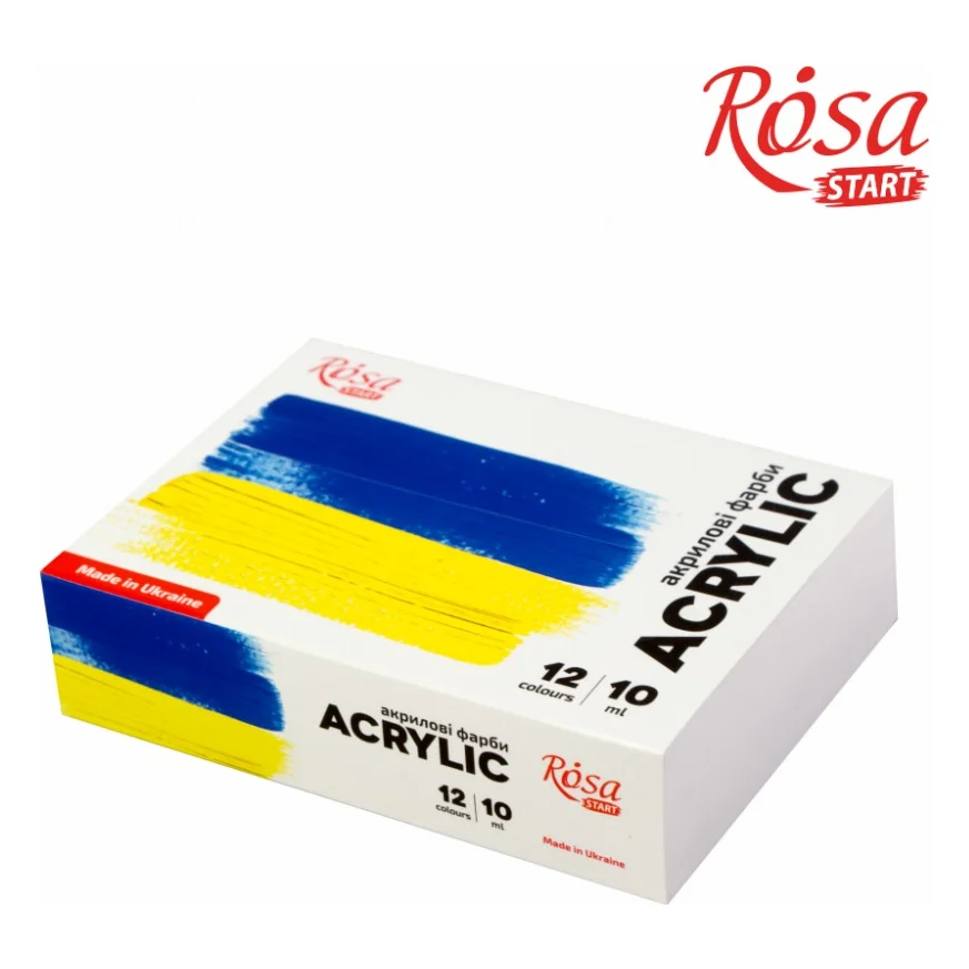 Акрилові фарби Rosa START Ukraine 12 x10 мл (4823098531036)