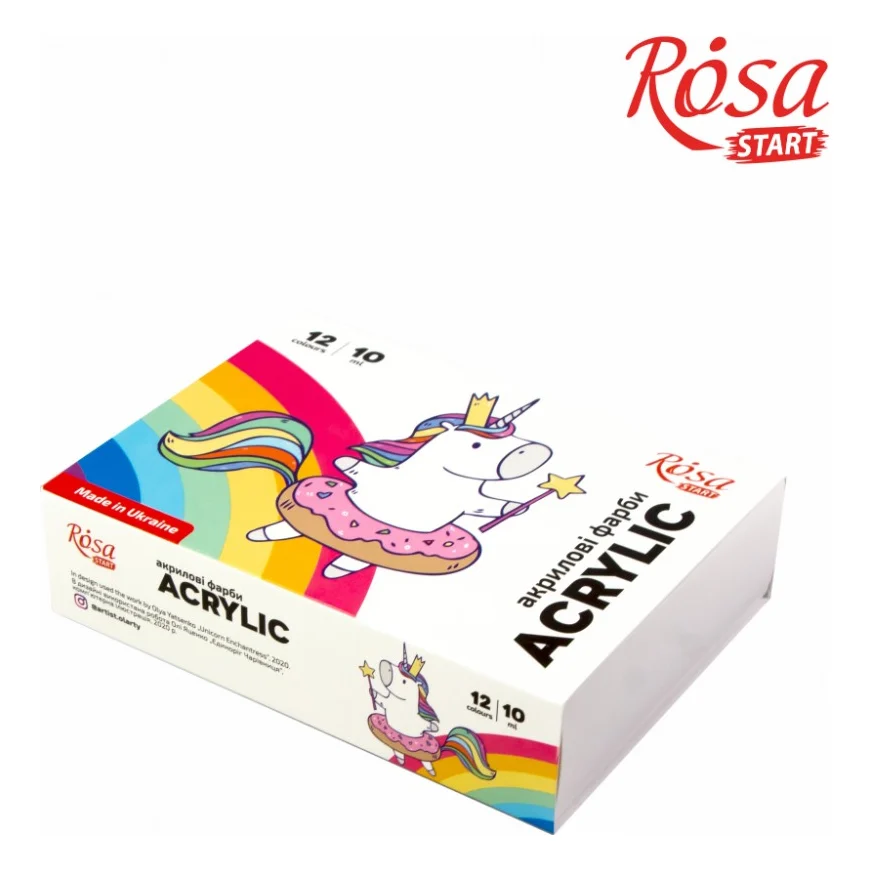 Акрилові фарби Rosa START Unicorn 12 x10 мл (4823098531005)