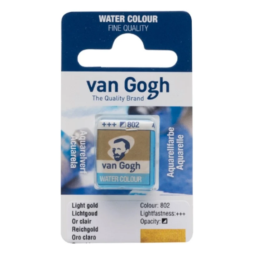 Акварельні фарби Royal Talens Van Gogh (802), Світле золото, кювета (8712079419585)