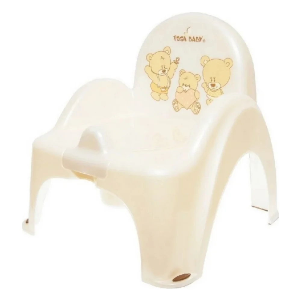 Горщик Tega Baby Teddy Bear стілець дитячий антиковзкий white pearl (MS-012-118)