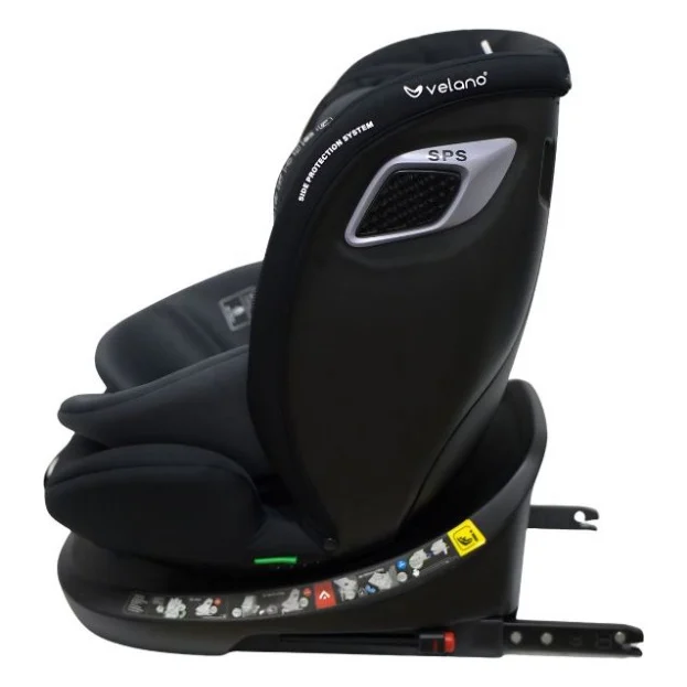 Автокрісло Velano Vento 360° i-Size 40150 см, ISOFIX + опорна нога, grey (48418) — фото 3