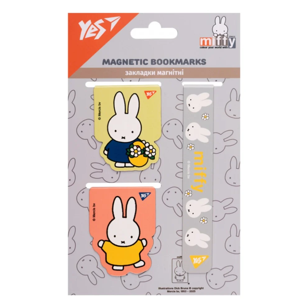 Закладки для книг Yes магнітні Miffy 3 шт (708356)