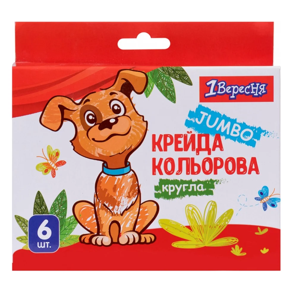 Крейда Yes кольорова Zoo Land 6 шт JUMBO (400440)