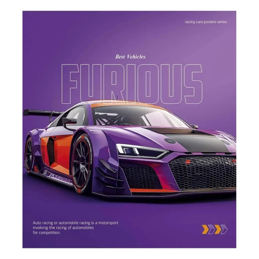Зошит Школярик Cars posters 96 аркушів клітинка (096-3572K) — фото 3