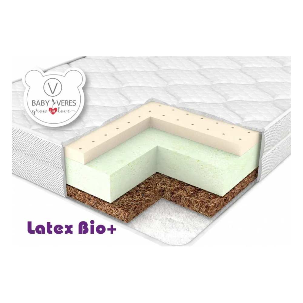Матрац для дитячого ліжечка Верес Latex bio+ 12см (50.7.02)