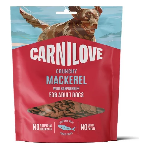 Ласощі для собак Carnilove Crunchy Snack Mackerel with Raspberries 200 г (8595602582617)