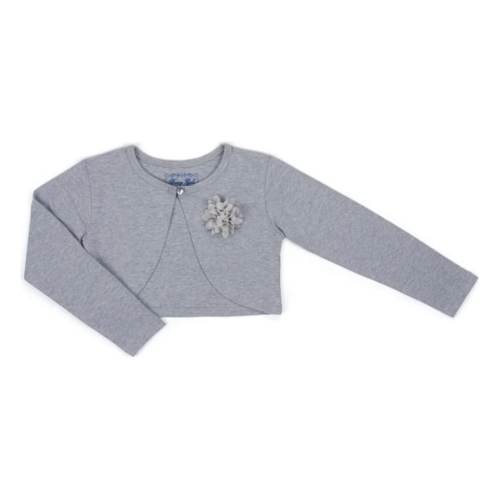 Болеро дитяче Breeze з квіткою (6712-164G-gray)