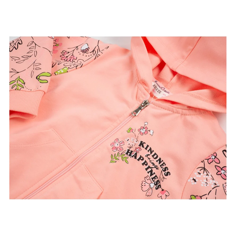 Кофта дитяча Breeze з квіточками (18051-86G-peach) — фото 3