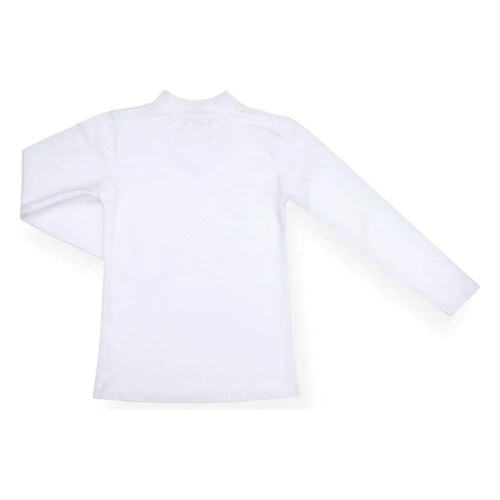 Кофта дитяча Matilda зі стійкою і мереживом на поличці (8658-140-white) — фото 2