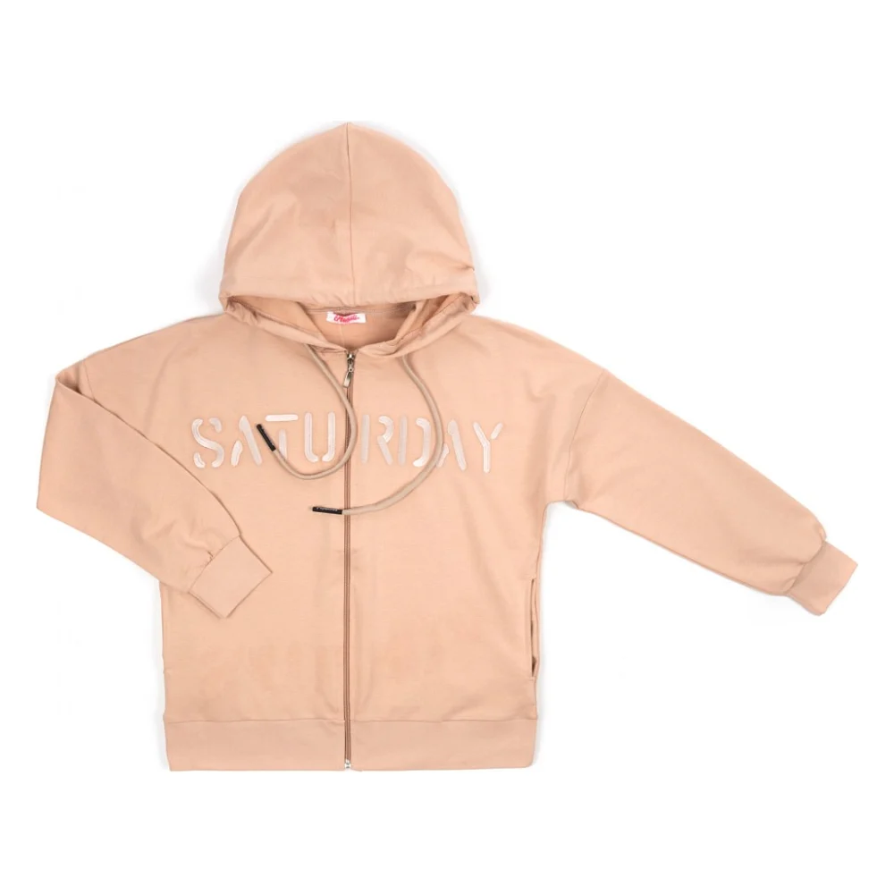 Кофта дитяча Monili на блискавці з капюшоном (4033-152G-beige)