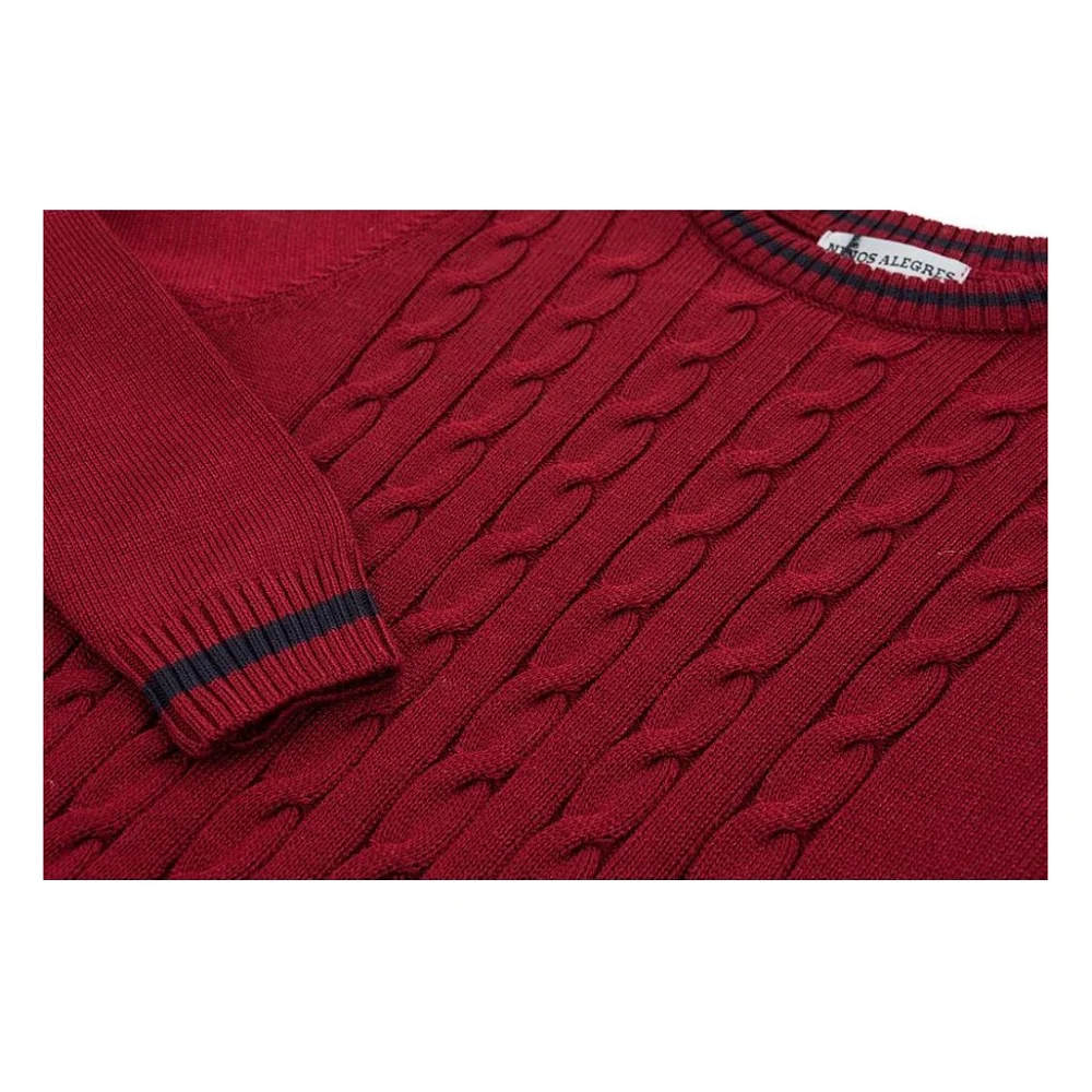 Кофта дитяча Na в'язана з косами (AFB1033-140B-red) — фото 4