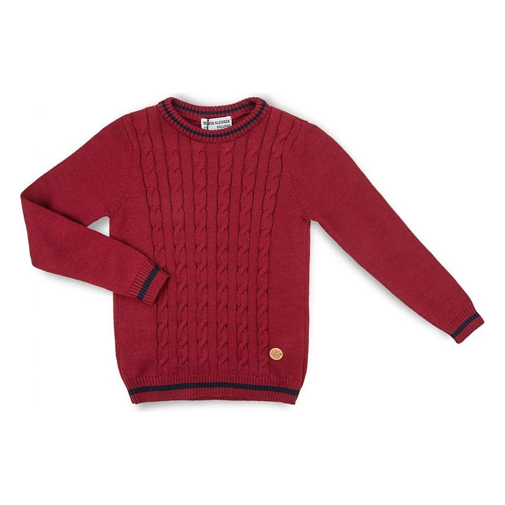 Кофта дитяча Na в'язана з косами (AFB1033-158B-red)