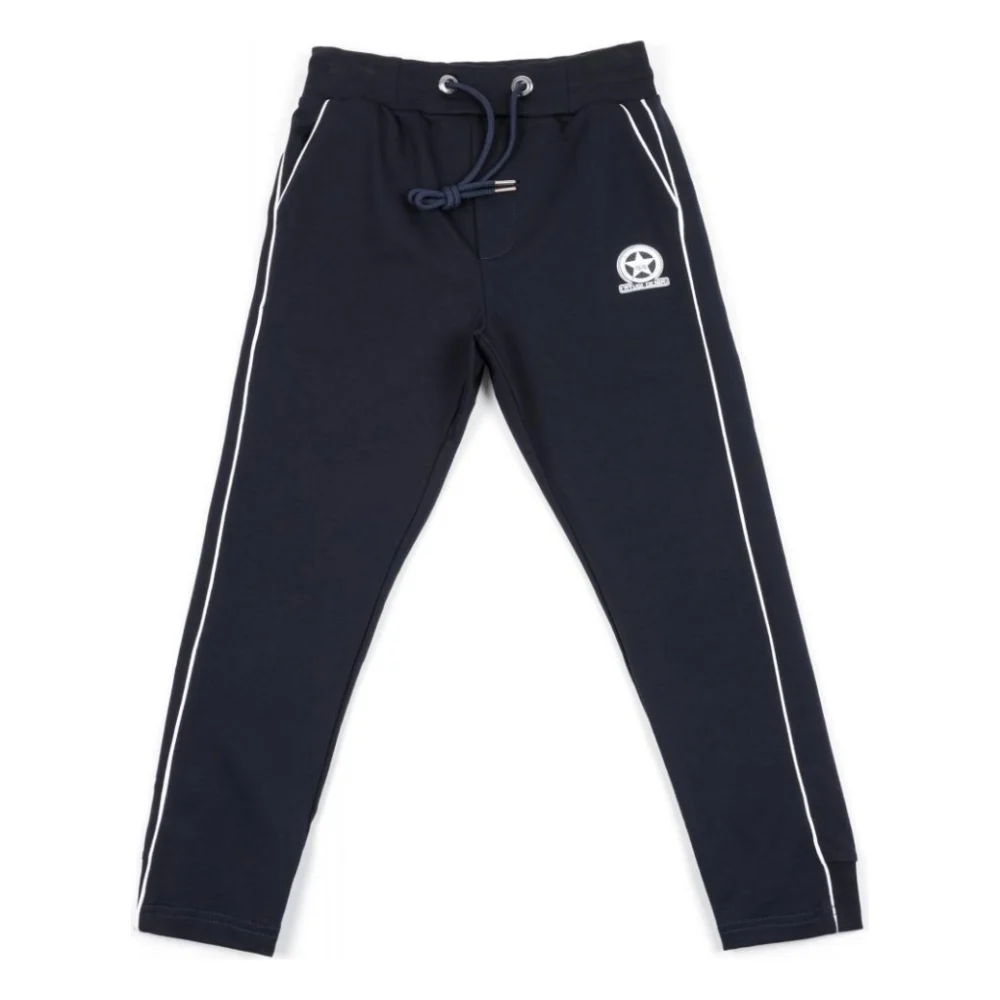 Штани дитячі A-Yugi спортивні з лампасами (2728-134B-blue)