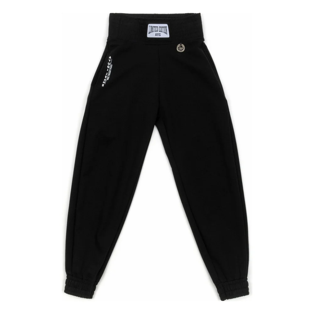 Штани дитячі A-Yugi на манжетах (7047-140G-black)
