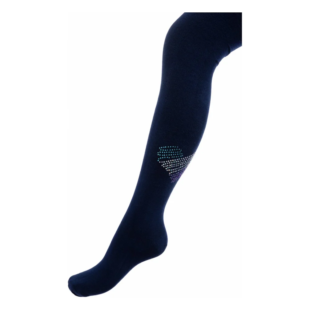 Колготки дитячі BNM з серцем з страз (M0C0302-2032-11G-blue)