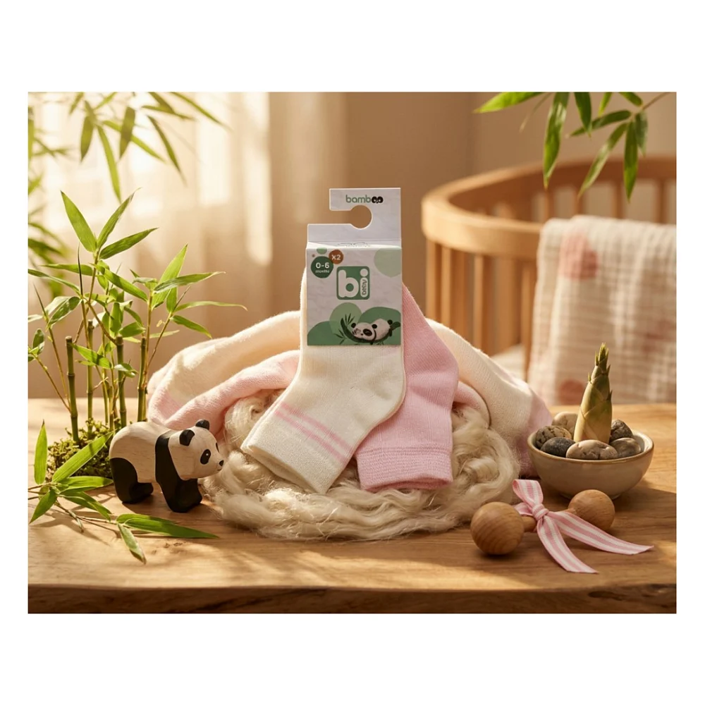 Шкарпетки дитячі Bibaby однотонні (68386-18-24-creampink) — фото 4