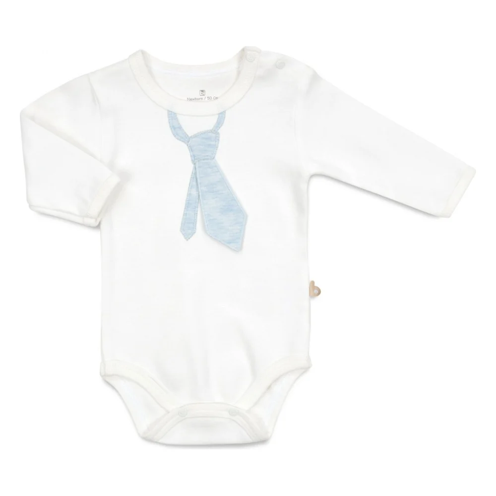 Боді дитяче Bibaby з краваткою з довгим рукавом (56434-50B-blue)