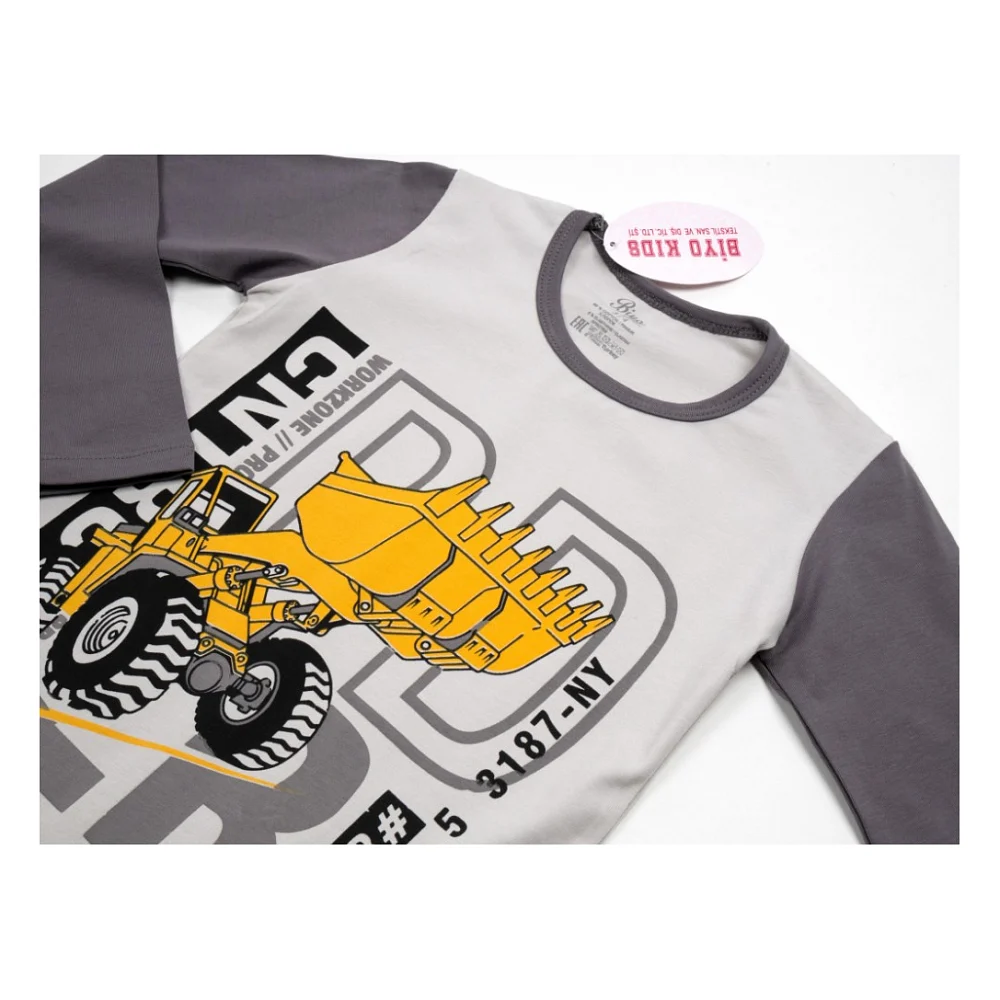 Піжама дитяча BiyoKids з довгим рукавом (5523-146B-gray) — фото 6