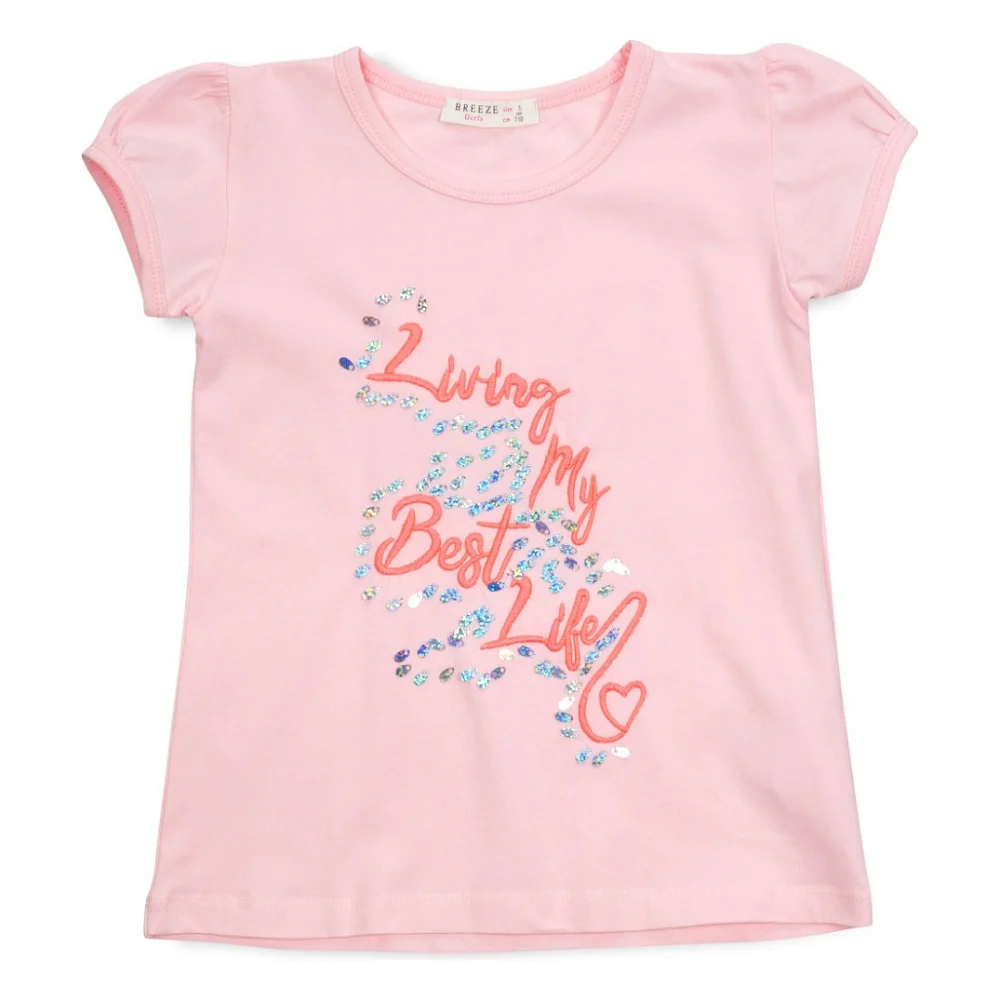 Футболка дитяча Breeze BEST LIFE (14236-110G-pink)