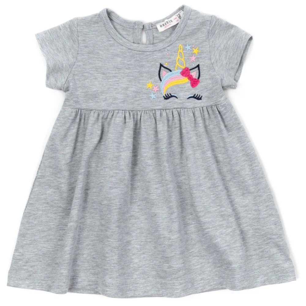 Плаття дитяче Breeze з єдинорогом (16991-98G-gray)