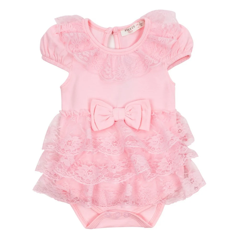Боді дитяче Breeze пісочник з рюшем (14298-92G-pink)