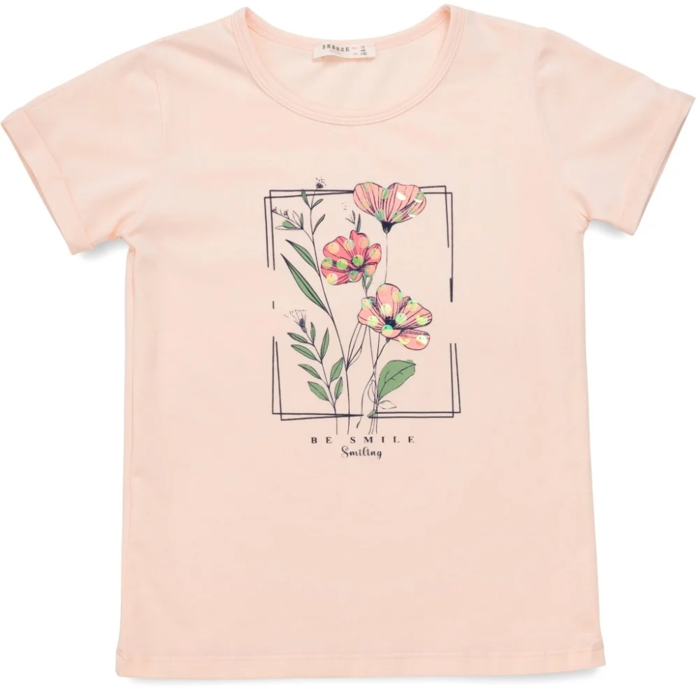 Футболка дитяча Breeze с коротким рукавом (21517-158G-peach)