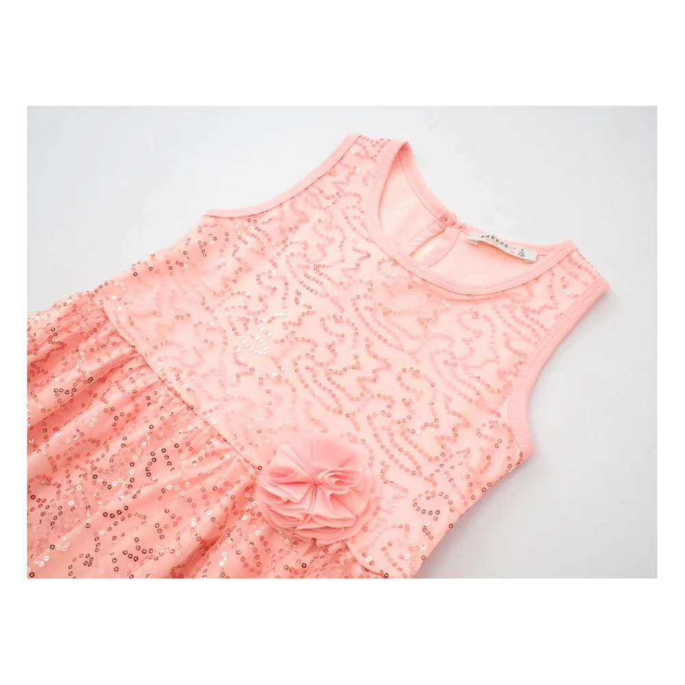 Плаття дитяче Breeze святкове з паєтками (12740-152G-peach) — фото 3