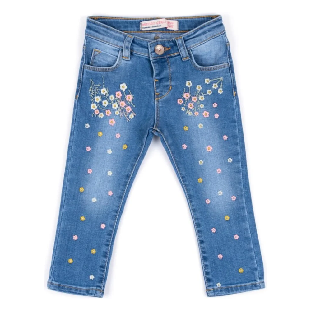 Джинси дитячі Breeze джинсові з квіточками (OZ-17703-74G-jeans)