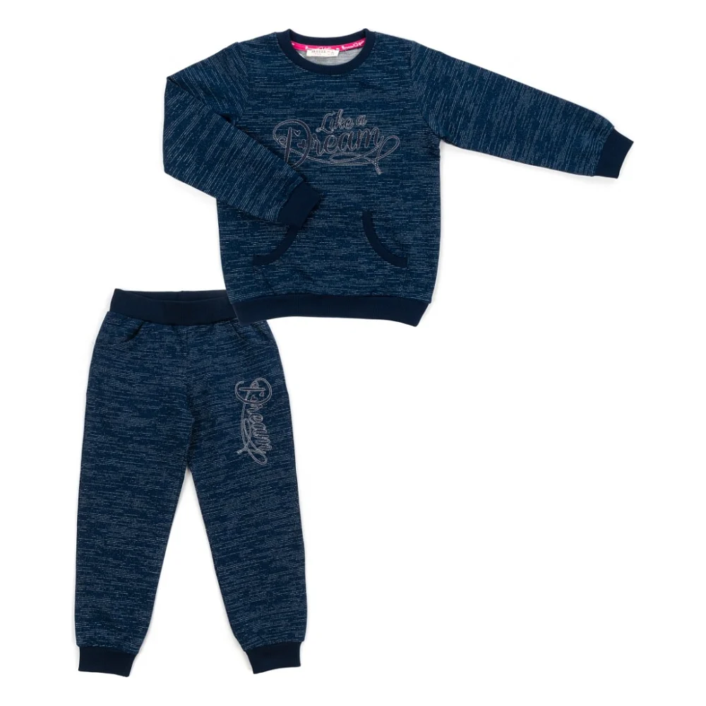 Спортивний костюм дитячий Breeze з люрексом (14687-128G-blue)