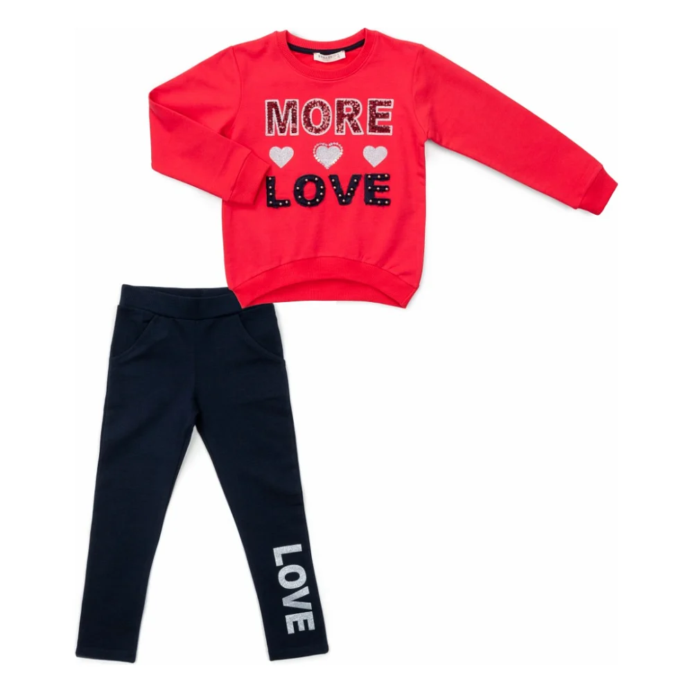 Спортивний костюм дитячий Breeze "MORE LOVE" (13269-134G-coral)