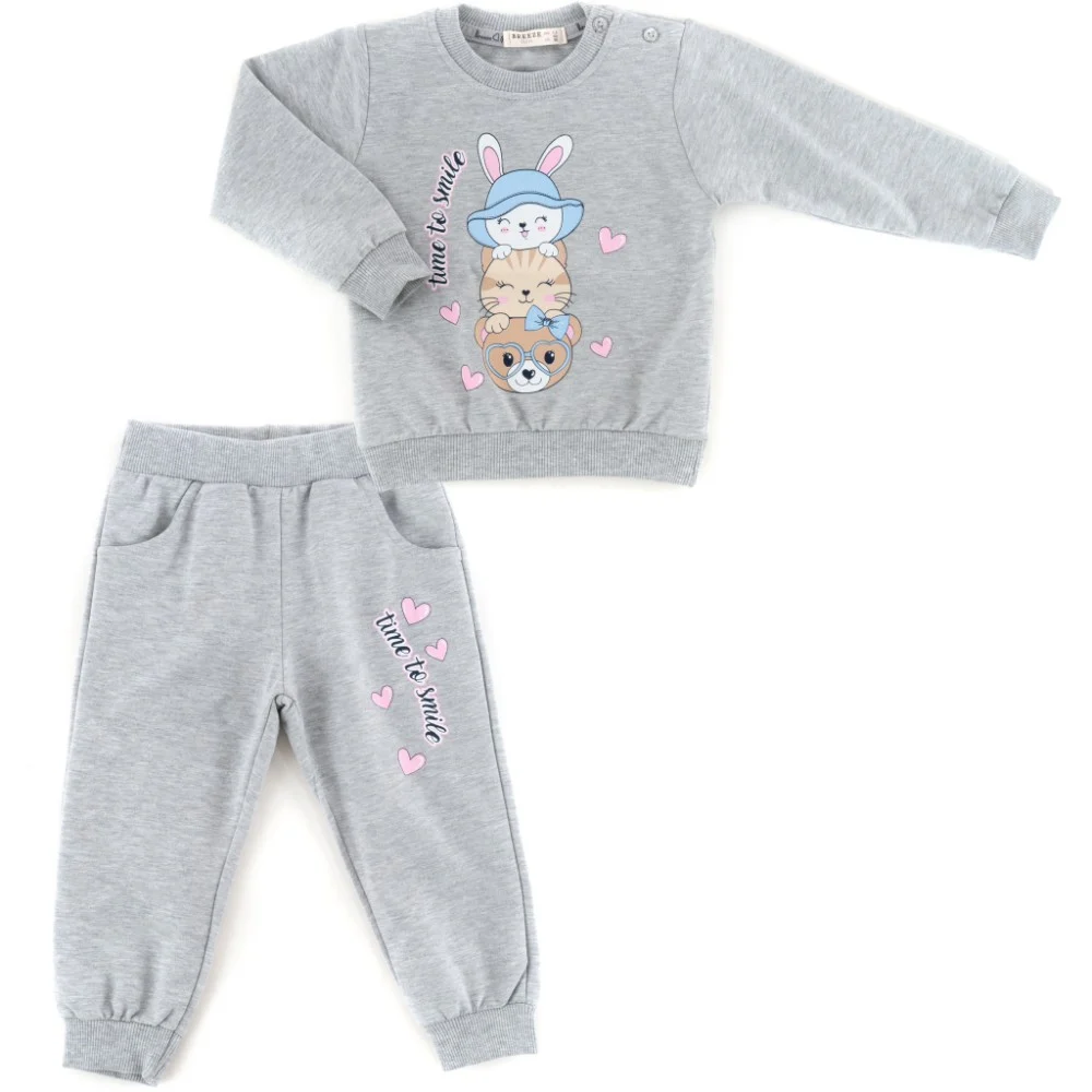 Спортивний костюм дитячий Breeze TIME TO SMILE (20888-86G-gray)