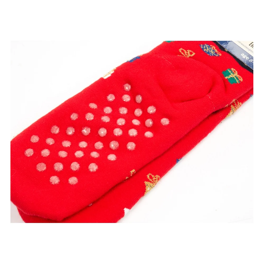Шкарпетки дитячі Bross новорічні махрові (10436-8-10-red) — фото 3