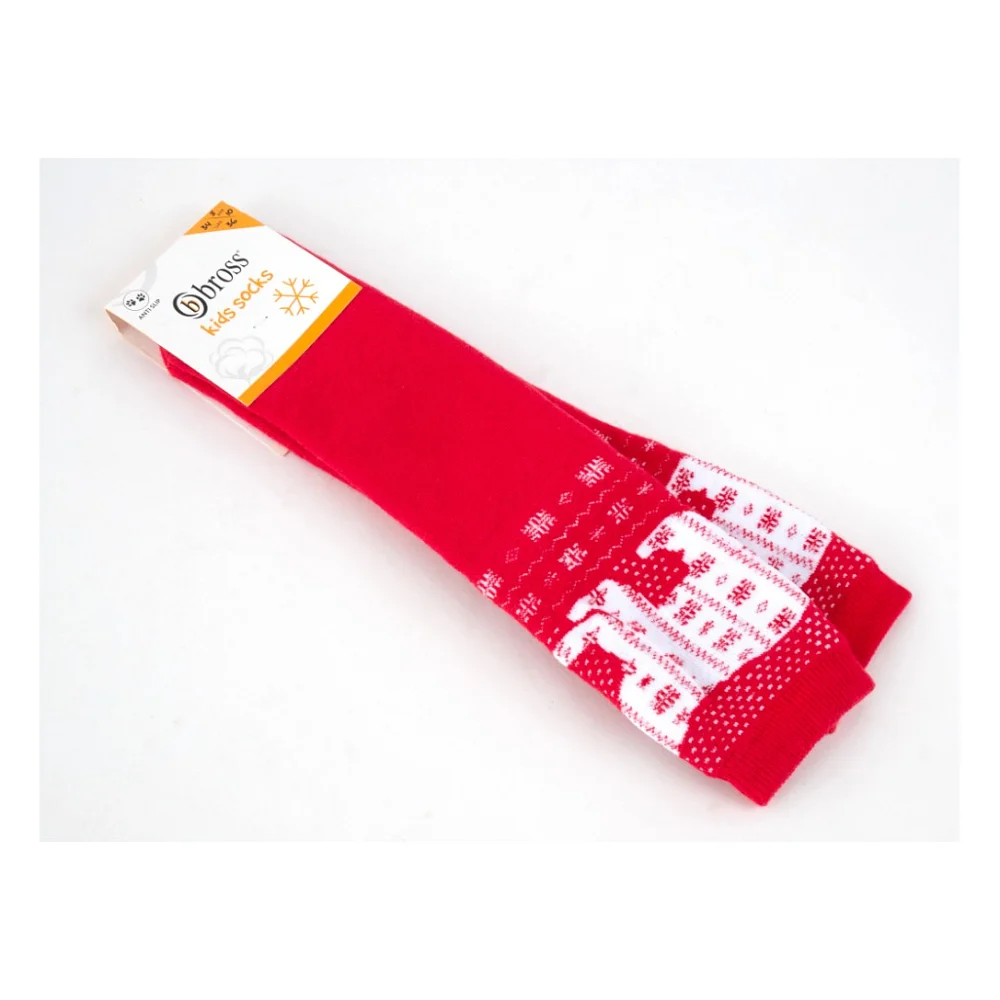 Шкарпетки дитячі Bross махрові новорічні (9899-4-6-red) — фото 2