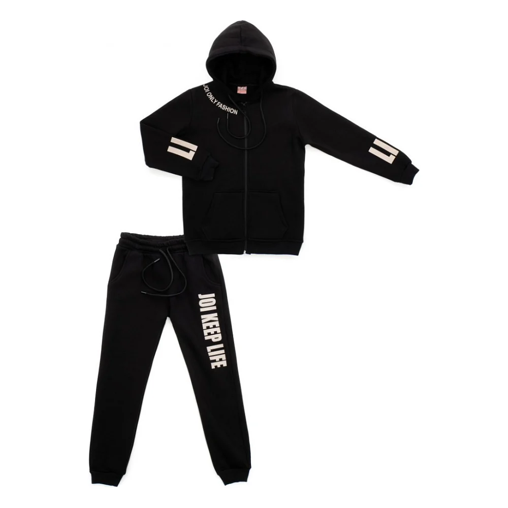 Спортивний костюм дитячий Joi флісовий (H-308-176G-black)