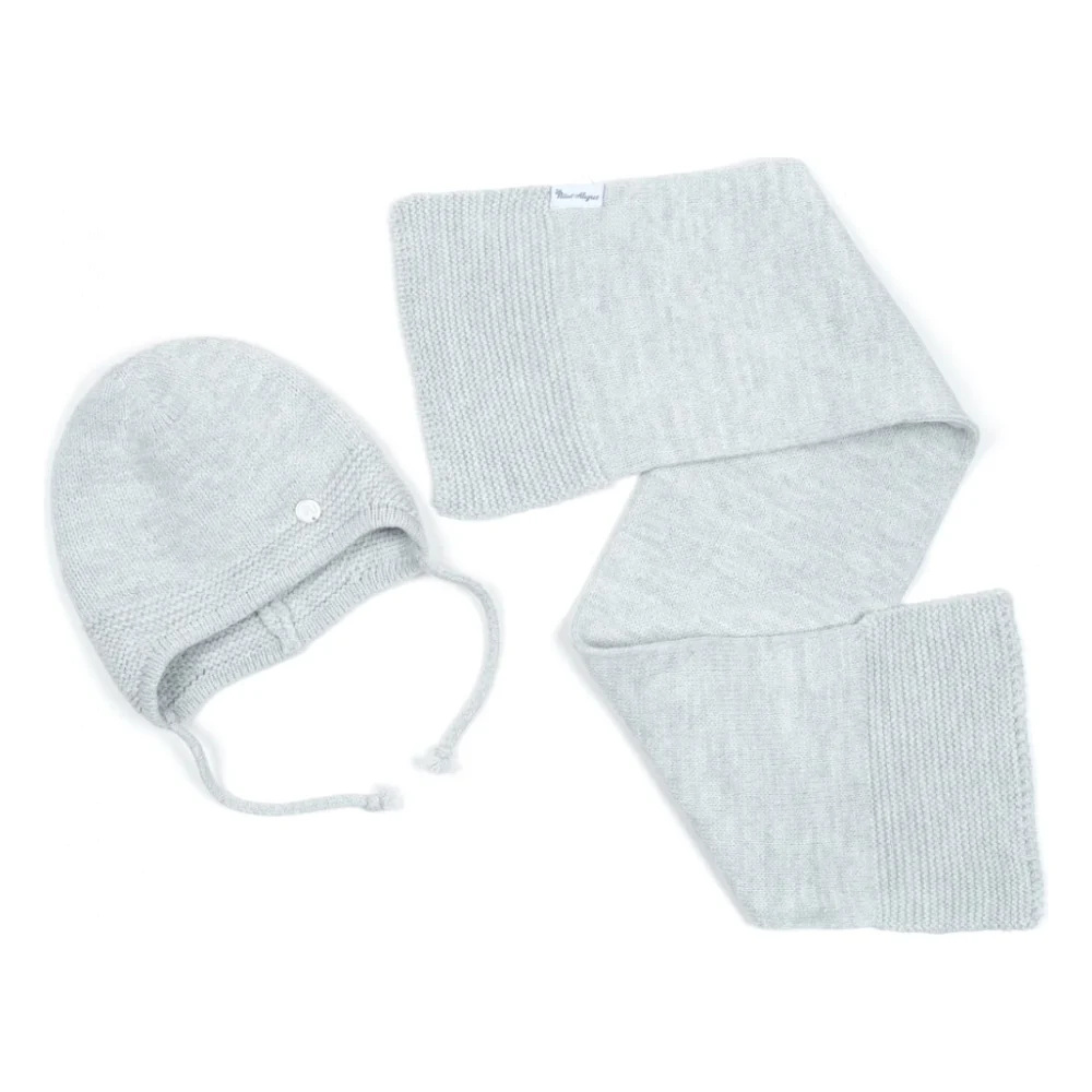 Шапка дитяча Na з шарфом (NA 1177-50-gray)