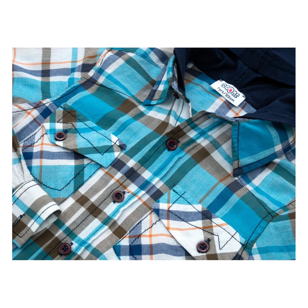 Сорочка дитяча Soobe в клітинку (14YEGGMK102-134B-blue) — фото 3