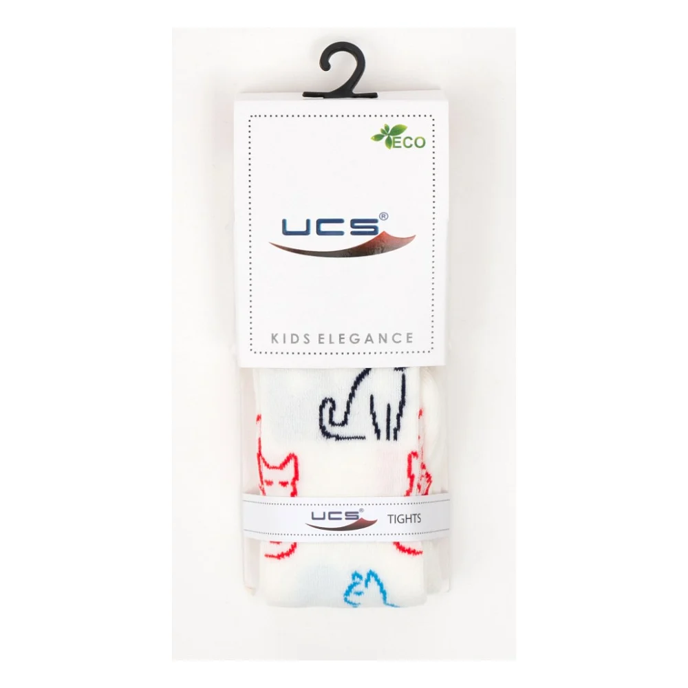 Колготки дитячі UCS Socks з котиком (M0C0301-2295-86G-cream) — фото 3