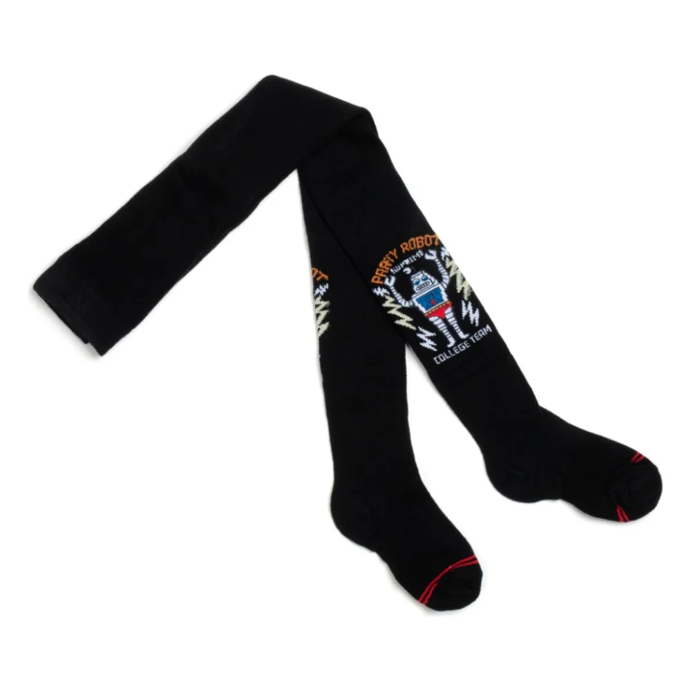 Колготки дитячі UCS Socks з роботом (M0C0301-2300-3B-black) — фото 2