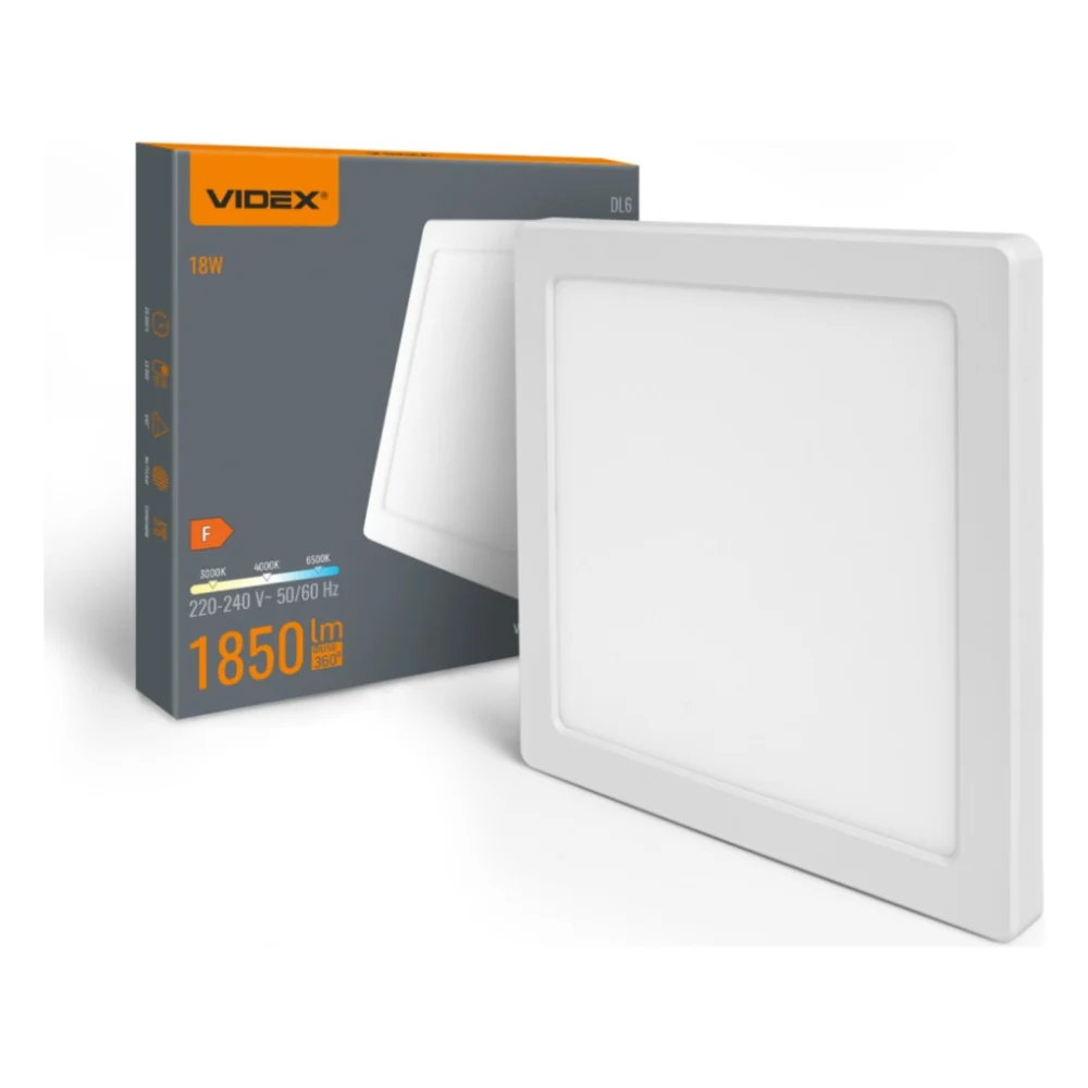 Світильник Videx DL6S 18W 3000K-4000K-6500K White (VL-DL6S-18CW)