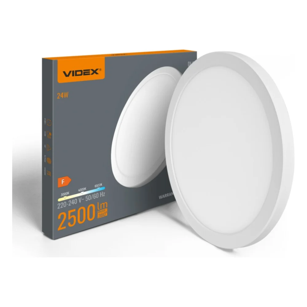 Світильник Videx DL6R 24W 3000K-4000K-6500K White (VL-DL6R-24CW)